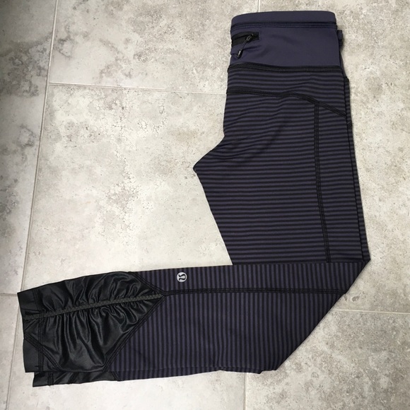 Lululemon Pace Queen Tight Stripe Cadet Blue 6 - Picture 14 of 15